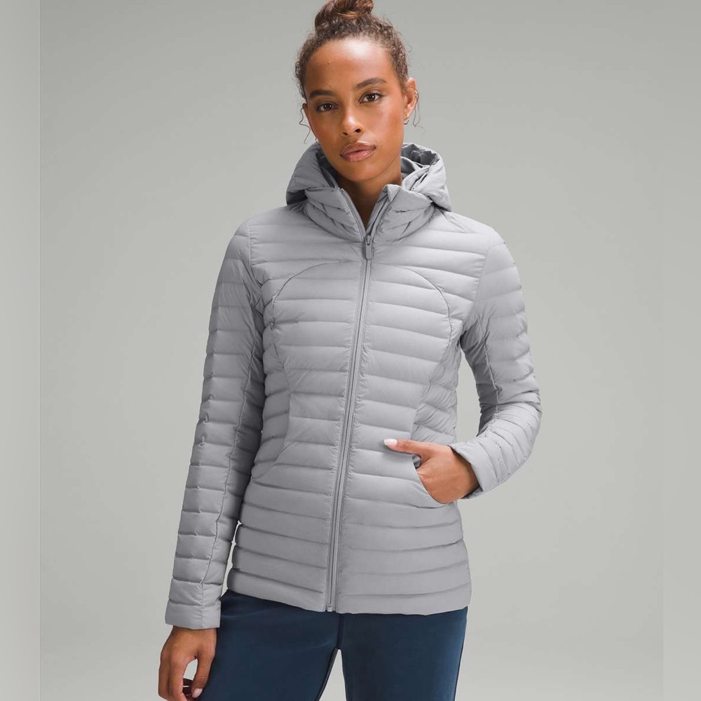 Lululemon pack it down jacket light gray purple size 8